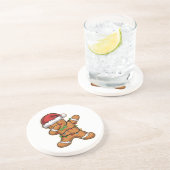 Dabbing Gingerbread Baum Weihnachten Getränkeuntersetzer (Seite)
