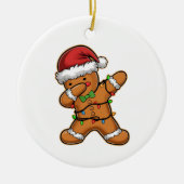 Dabbing Gingerbread Baum Weihnachten Keramik Ornament (Vorne)