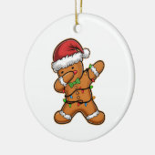 Dabbing Gingerbread Baum Weihnachten Keramik Ornament (Links)