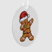 Dabbing Gingerbread Baum Weihnachten Ornament (Vorderseite)
