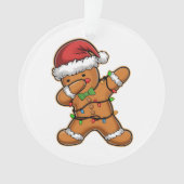 Dabbing Gingerbread Baum Weihnachten Ornament (Vorderseite)