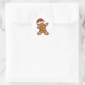 Dabbing Gingerbread Baum Weihnachten Runder Aufkleber (Tasche)