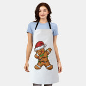 Dabbing Gingerbread Baum Weihnachten Schürze (Getragen)