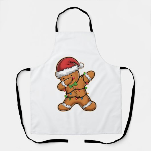 Dabbing Gingerbread Baum Weihnachten Schürze (Vorderseite)