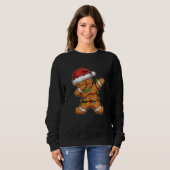 Dabbing Gingerbread Baum Weihnachten Sweatshirt (Vorne ganz)