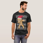 Dabbing Gingerbread Man Ugly Christmas Sweater T-Shirt (Vorne ganz)