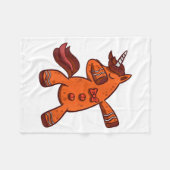 Dabbing Gingerbread Unicorn Cookie Christmas Fleecedecke (Vorderseite (Horizontal))