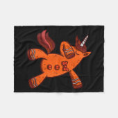 Dabbing Gingerbread Unicorn Cookie Christmas Fleecedecke (Vorderseite (Horizontal))