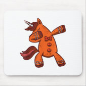 Dabbing Gingerbread Unicorn Cookie Christmas  Mousepad (Vorne)