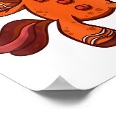 Dabbing Gingerbread Unicorn Cookie Christmas  Poster (Ecke)