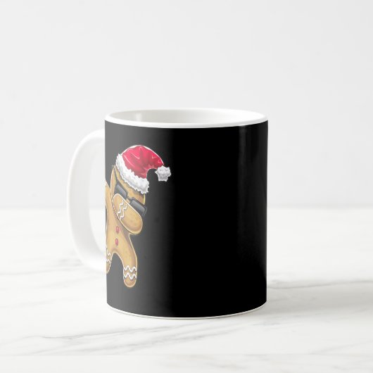 Dabbing Gingerbrei Mann Weihnachtsgebäck Kaffeetasse (Vorderseite Links)