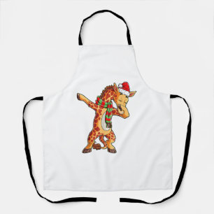 Dabbing Giraffe Santa T Shirt Weihnachtskids Jungs Schürze