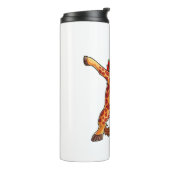Dabbing Giraffe Santa T Shirt Weihnachtskids Jungs Thermosbecher (Nach links gedreht)