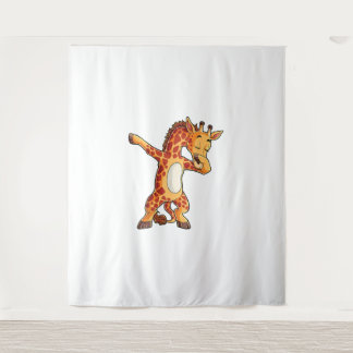 Dabbing Giraffe T Shirt Giraffen Funny Dab Dance T Wandteppich