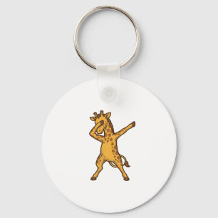 Dabbing-Giraffe Vintage-Stich-T-Shirt-Design_1 Schlüsselanhänger