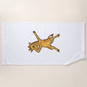 Dabbing-Giraffe Vintage-Stich-T-Shirt-Design_1 Strandtuch
