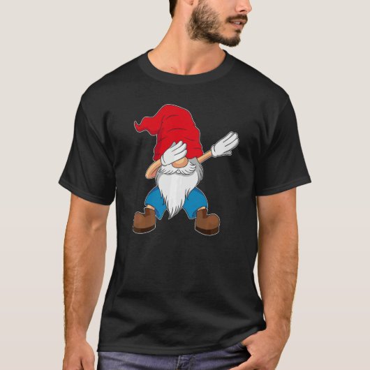Dabbing Gnome Christmas Family Matching T-Shirt (Vorderseite)