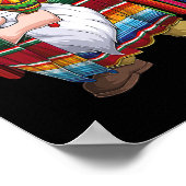 Dabbing Gnome Cinco De Mayo Fiesta Rainbow Taco Poster (Ecke)