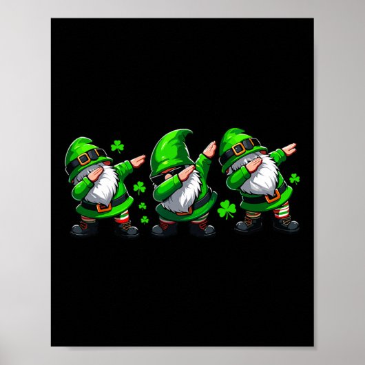 Dabbing Gnome St. Patrick's Day Irish Jig Feier Poster (Vorne)
