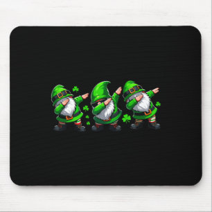 Dabbing Gnomes St Patricks Day Irish Jig Celebrat Mousepad