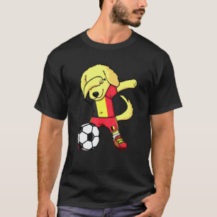 Dabbing Golden Retriever Belgien Fußballfans Triko T-Shirt