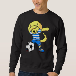 Dabbing Golden Retriever Greece Soccer Fans Jersey Sweatshirt