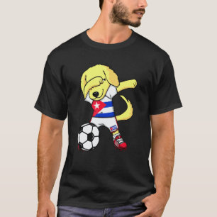 Dabbing Golden Retriever Kuba Fußball Fans Jersey T-Shirt