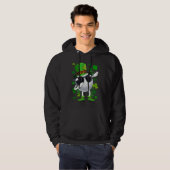 Dabbing Golf Ball Leprechaun Saint Patrick's Day M Hoodie (Vorne ganz)