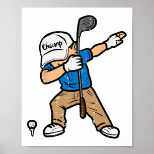 Dabbing Golfer Funny Golfspielen Golfer Vater Herr Poster