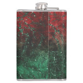 Dabbing Green Santa Claus | Fun Holiday XMAS Spaß Flachmann (Rückseite)