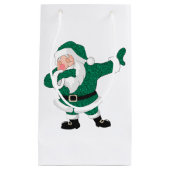 Dabbing Green Santa Claus | Fun Holiday XMAS Spaß Kleine Geschenktüte (Vorderseite)