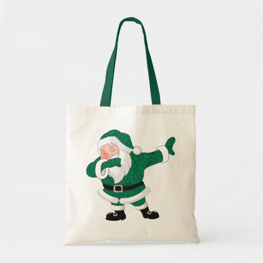 Dabbing Green Santa Claus | Fun Holiday XMAS Spaß Tragetasche (Vorne)