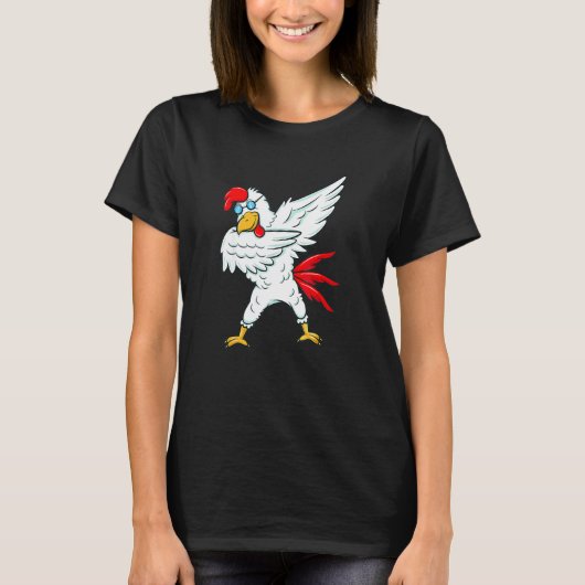 Dabbing-Hahn Cool Dab-Party T-Shirt (Vorderseite)