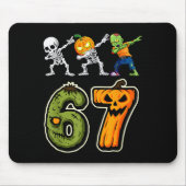 Dabbing Halloween Boys Six Seven 67 Meme Funny Kid Mousepad (Vorne)