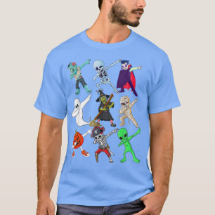 Dabbing Halloween Boys Skeleton Zombie Beängstigen T-Shirt