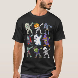 Dabbing Halloween Boys Skeleton Zombie Mummy T-Shirt