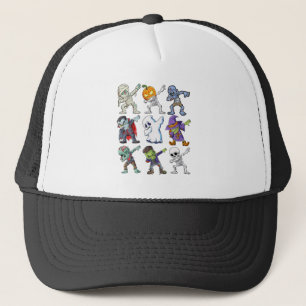 Dabbing Halloween Boys Skeleton Zombie Mummy Truckerkappe