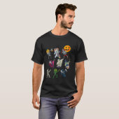 Dabbing Halloween Funny Boo Skeleton Zombie Beängs T-Shirt (Vorne ganz)