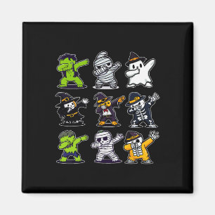 Dabbing Halloween Jungen Skelett Zombie Grusel-Kür Magnet