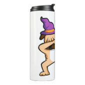 Dabbing Halloween Mops Dog Thermosbecher (Nach links gedreht)