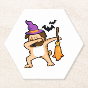 Dabbing Halloween Mops Dog Untersetzer