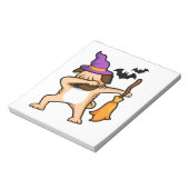 Dabbing Halloween-Mops-Hund Notizblock (Rotiert)