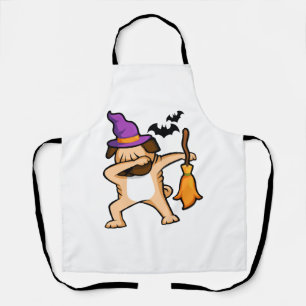 Dabbing Halloween-Mops-Hund Schürze