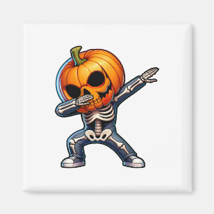 Dabbing Halloween Skeleton Boys Trick Leckerei Fun Magnet