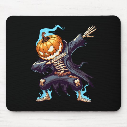 Dabbing Halloween Skeleton Monster Dab Spooky Boys Mousepad (Vorne)