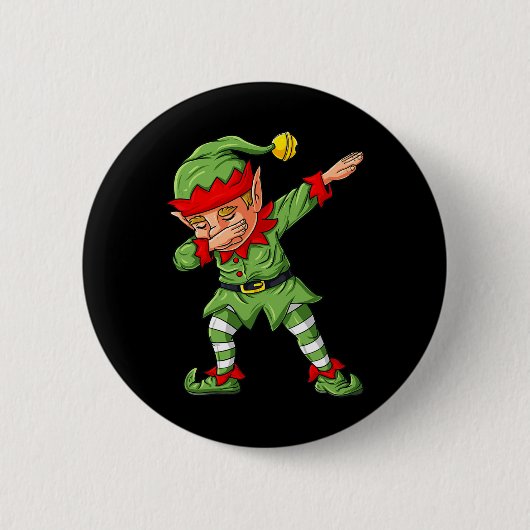Dabbing Halloween Skeleton Zombie Beängstigend Pum Button (Vorderseite)