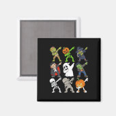 Dabbing Halloween Skeleton Zombie Beängstigend Pum Magnet (Vorderseite/Rückseite)