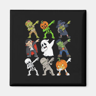 Dabbing Halloween Skeleton Zombie Beängstigend Pum Magnet