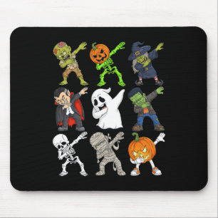Dabbing Halloween Skeleton Zombie Beängstigend Pum Mousepad