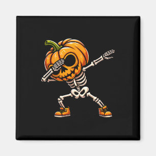 Dabbing Halloween-Skelett Jungen Streich Behandle  Magnet